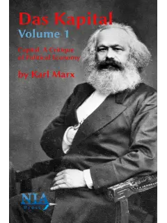 <p>Capital- Volume I by Karl Marx </p><p>Ebook - NiaPress</p>
